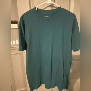 Abercrombie & Fitch green short sleeve t shirt men’s L large soft A&F essentials